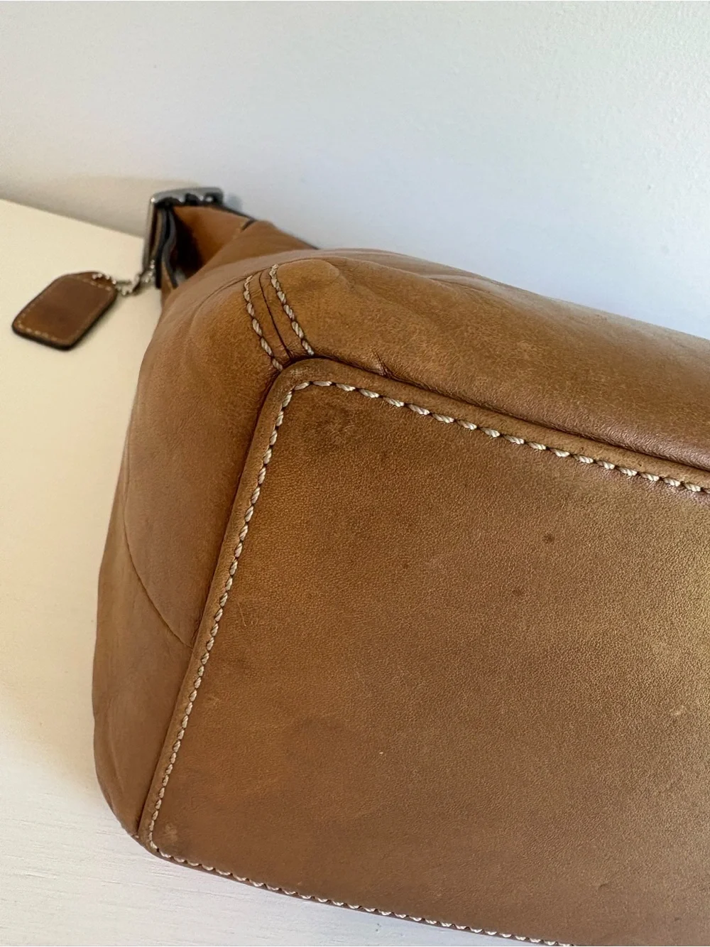 Vintage Coach Legacy 9566 Leather Hobo Bag Tan